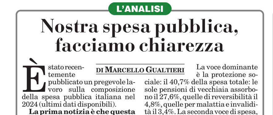 Nostra spesa pubblica, facciamo chiarezza
