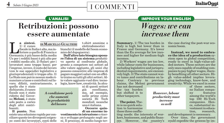 Retribuzioni possono essere aumentate