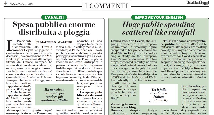Spesapubblicaenormedistribuitaapioggia Marcello Gualtieri Spesa pubblica enorme distribuita a pioggia