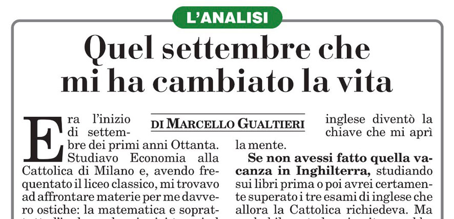Quel settembre che mi ha cambiato la vita